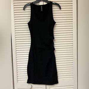 Athleta Women’s Dress Black Sleeveless Side Ruched Lined Dress - Size XS - EUC
